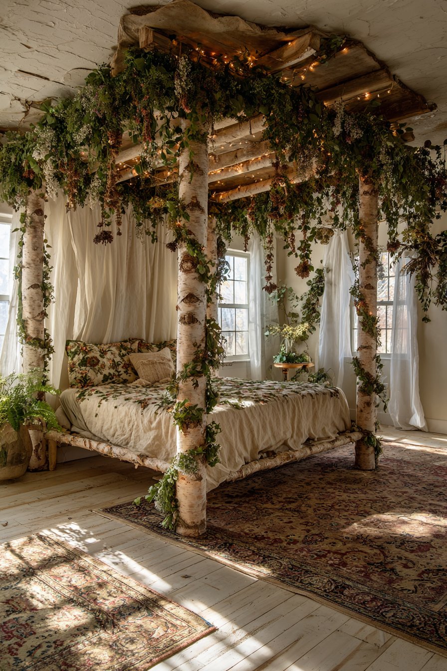 Magical Ceiling Treatment with Hanging Elements