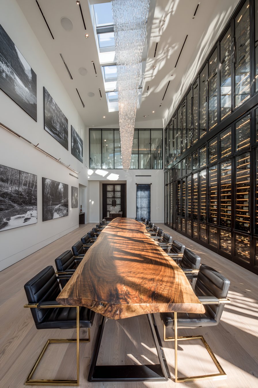 Live-Edge Wood with Linear LED Lighting