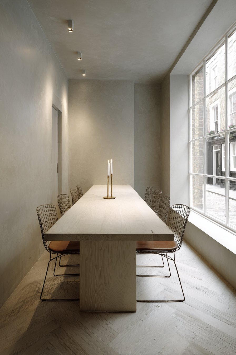 Pale Blonde Oak and Wire-Frame Sophistication