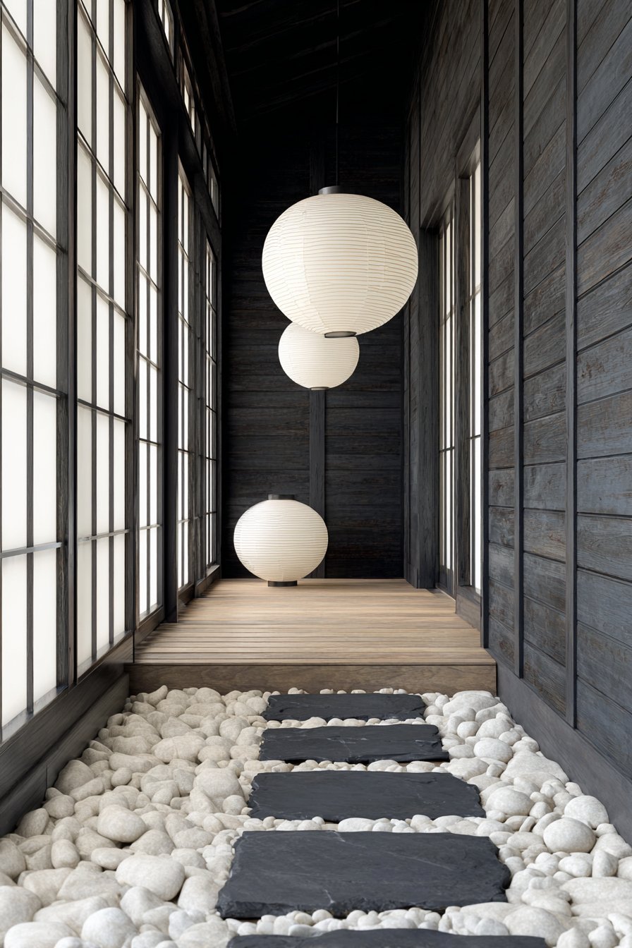 Japanese Zen Garden Corridor