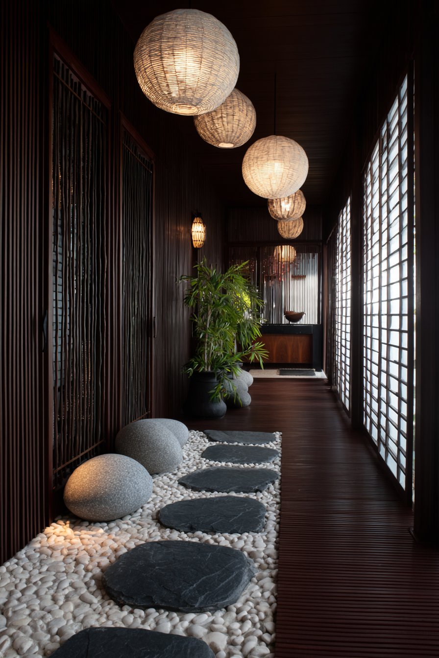 Japanese Zen Garden Corridor