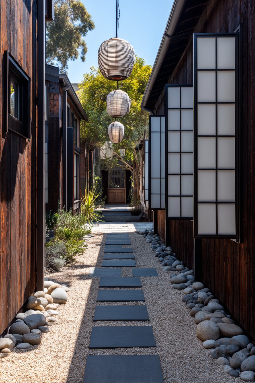Japanese Zen Garden Corridor