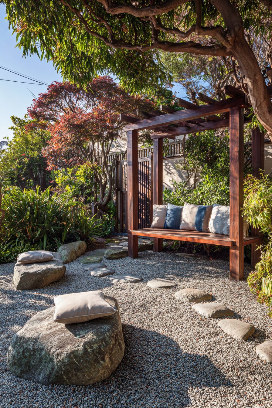 Japanese-Inspired Minimalist Cedar Pergola