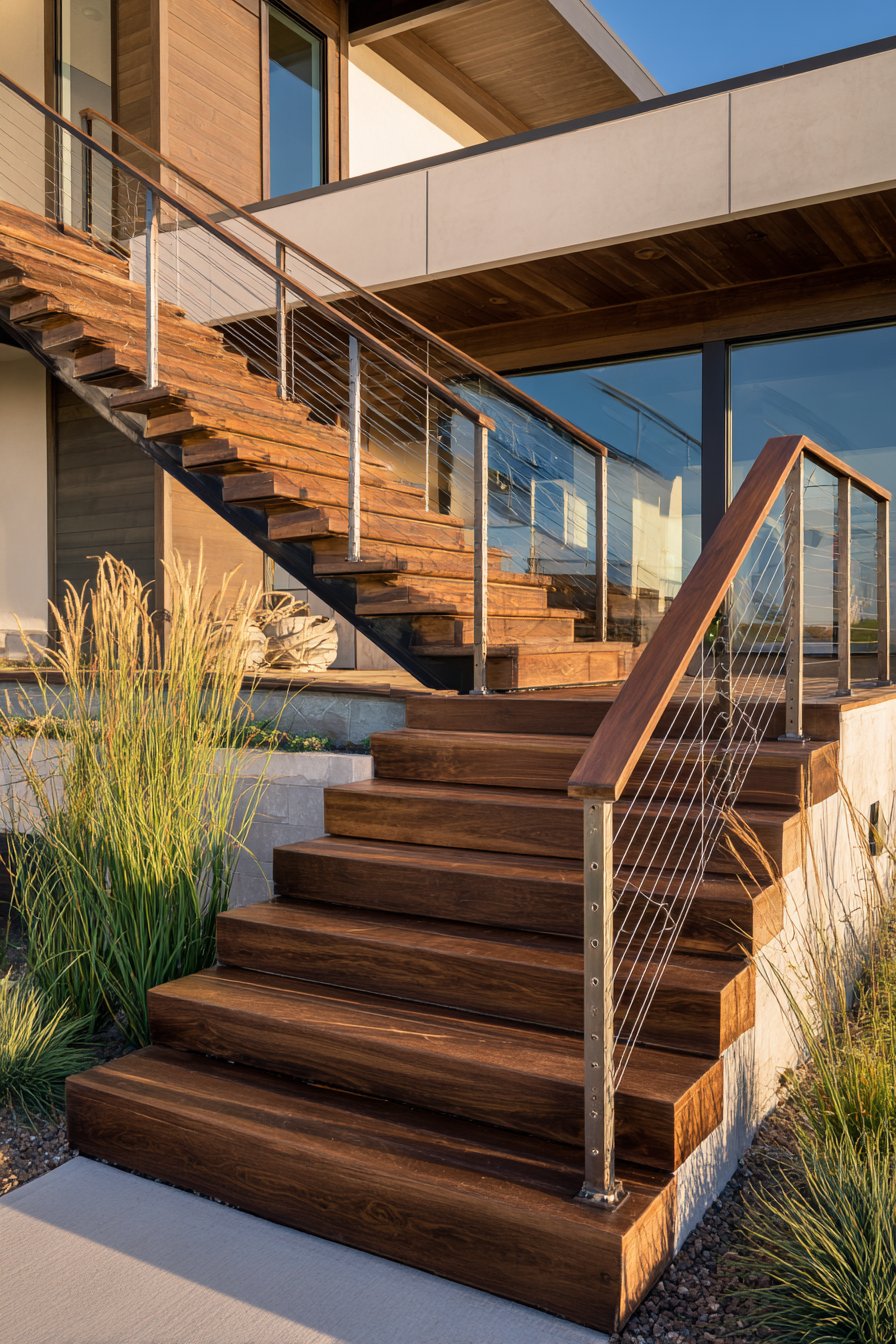 Sustainable Ipe Wood with Steel Support