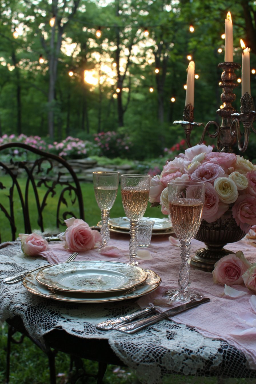 Romantic Garden Intimacy with Vintage Details