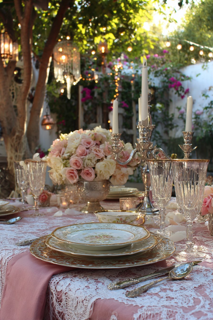 Romantic Garden Intimacy with Vintage Details