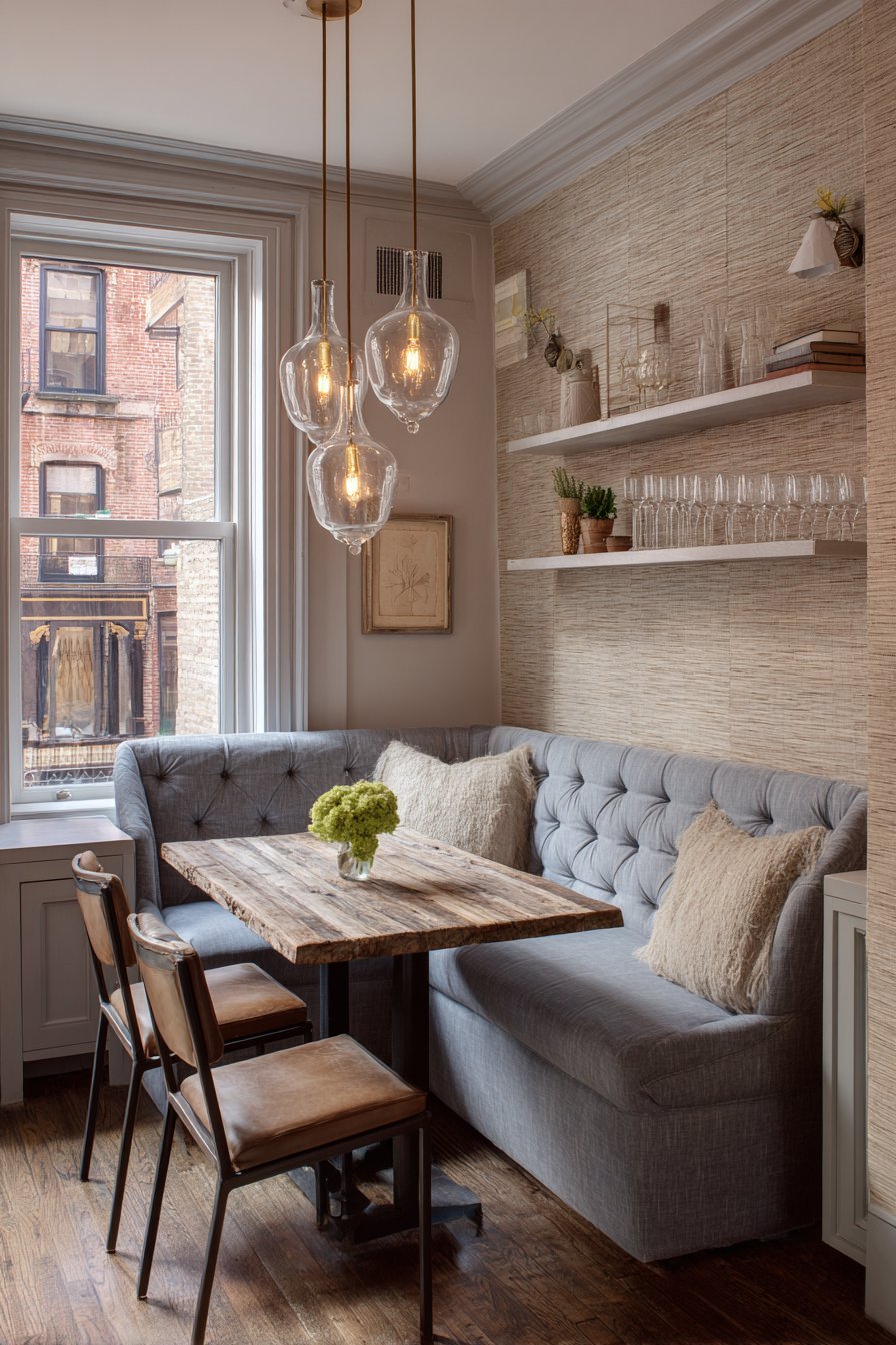Cozy Corner Banquette Maximizes Every Inch
