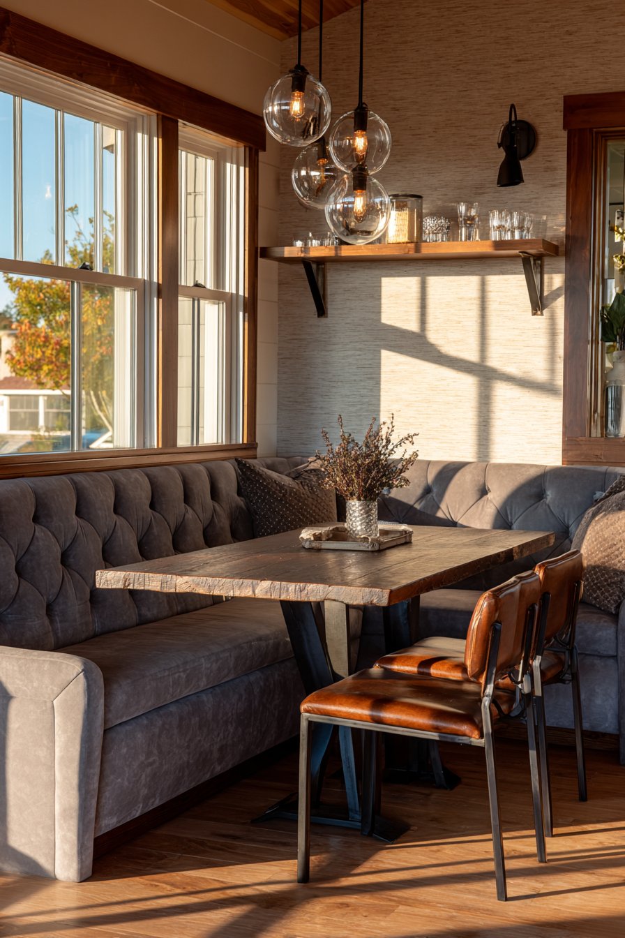 Cozy Corner Banquette Maximizes Every Inch