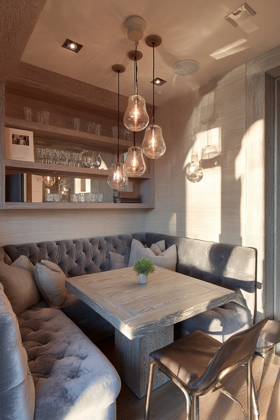 Cozy Corner Banquette Maximizes Every Inch