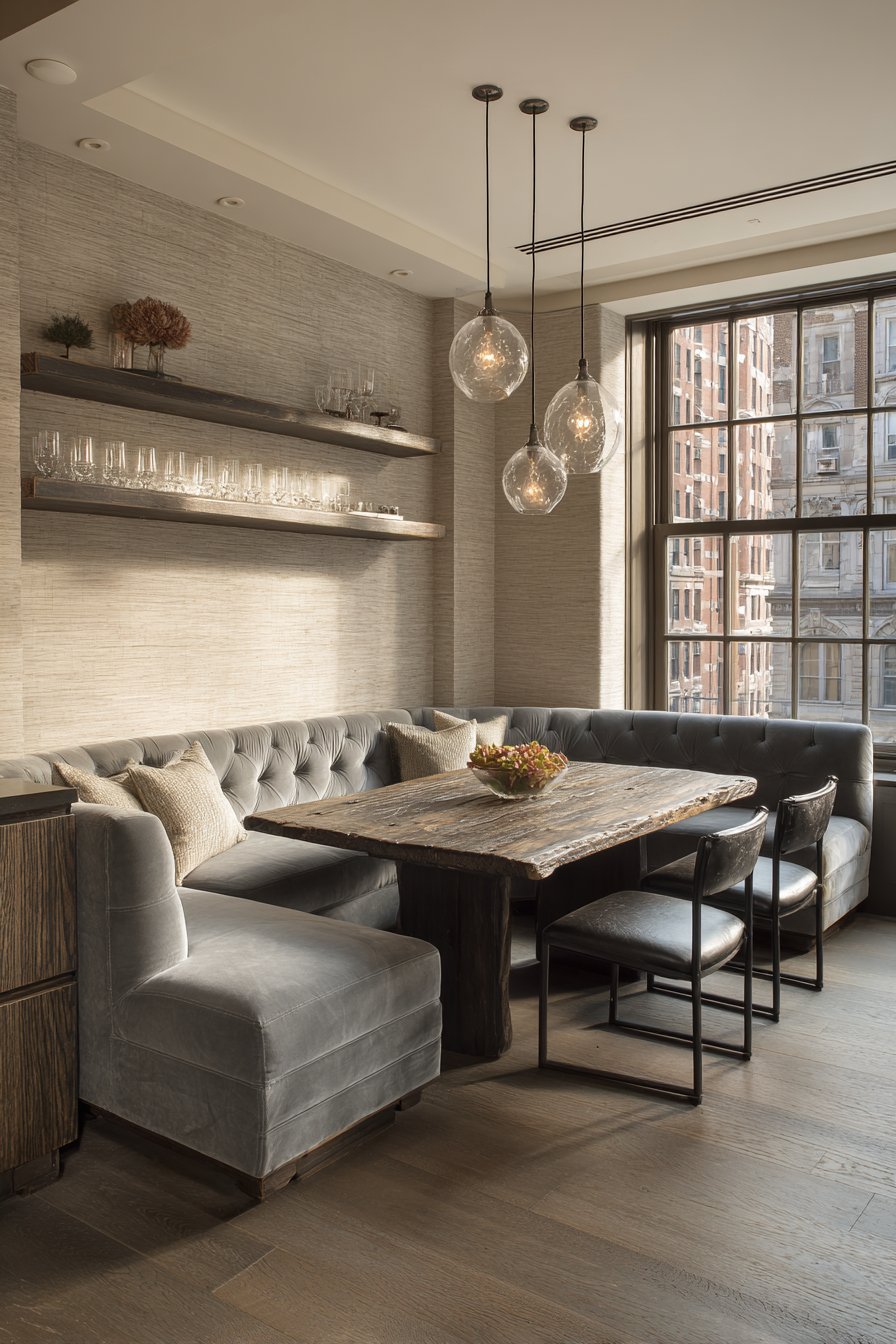 Cozy Corner Banquette Maximizes Every Inch