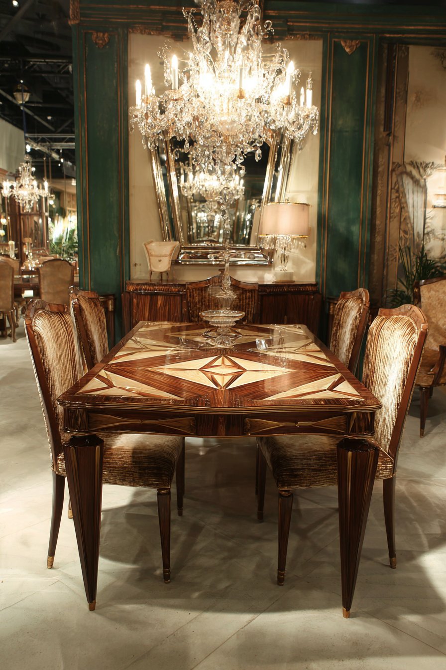 Sophisticated Art Deco Geometric Inlay Design