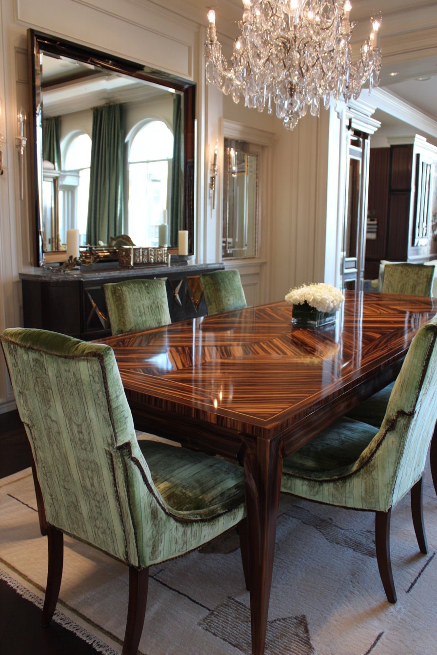 Sophisticated Art Deco Geometric Inlay Design