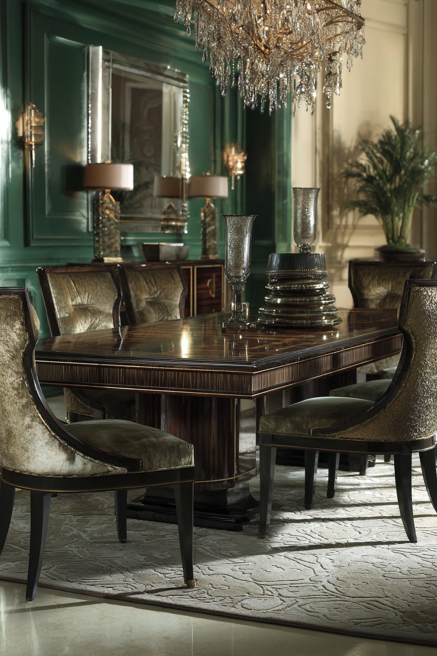 Sophisticated Art Deco Geometric Inlay Design