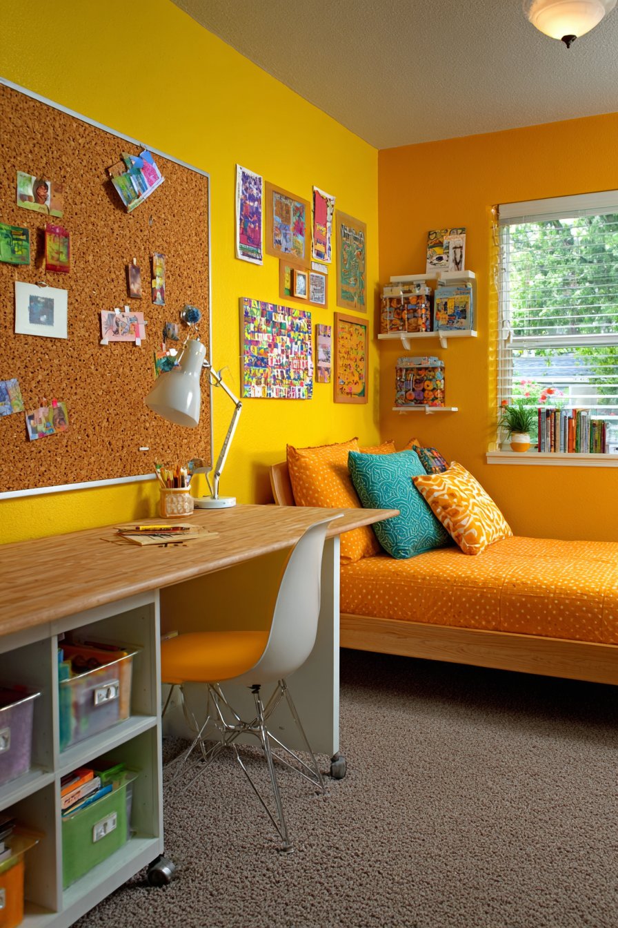 Vibrant Yellow Accent Wall Energy