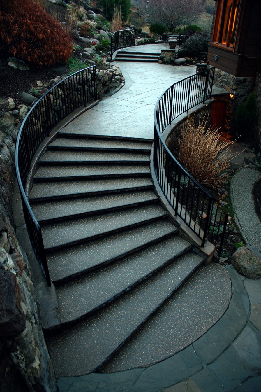 Curved Concrete Following Natural Topography