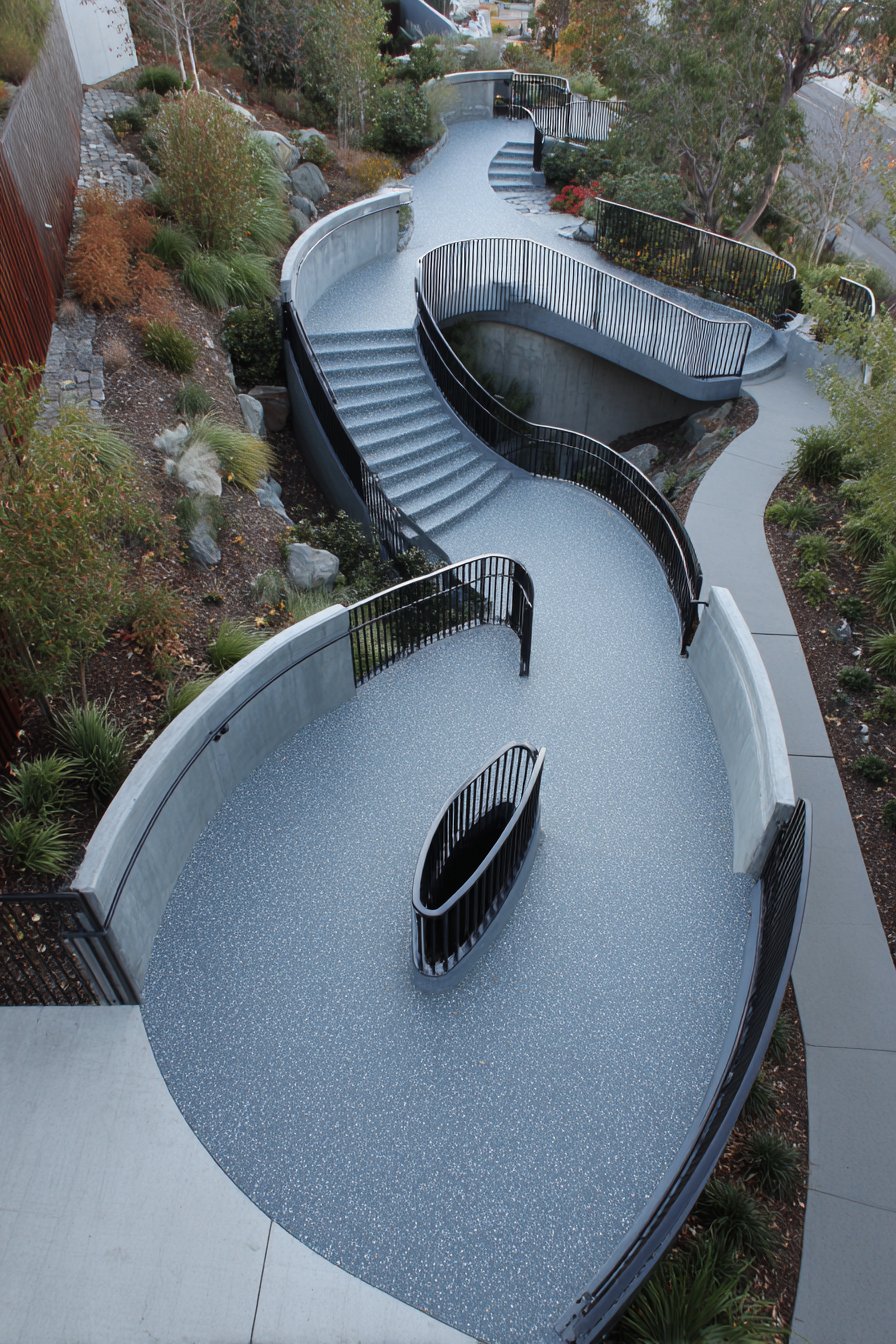 Curved Concrete Following Natural Topography