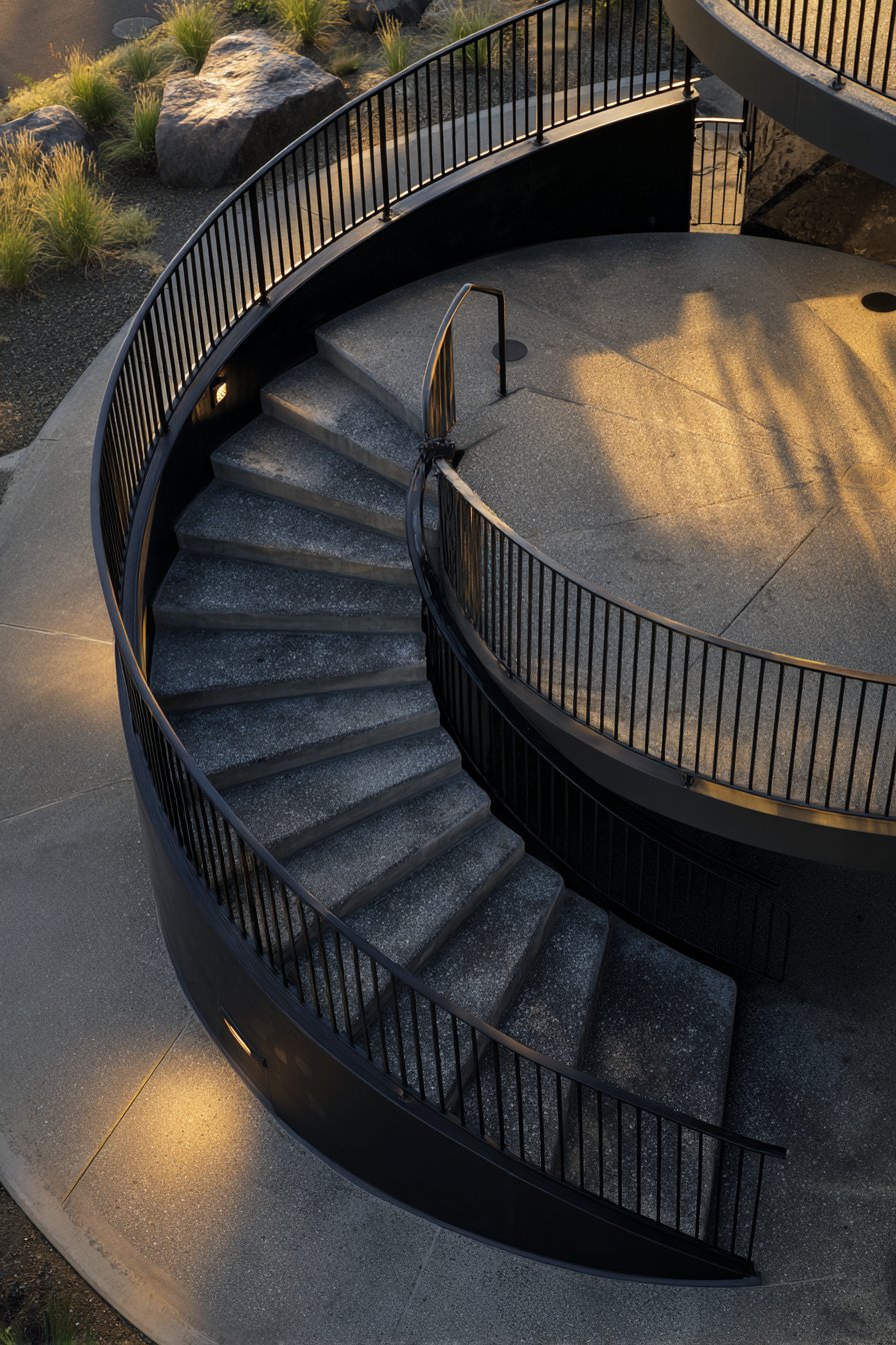 Curved Concrete Following Natural Topography