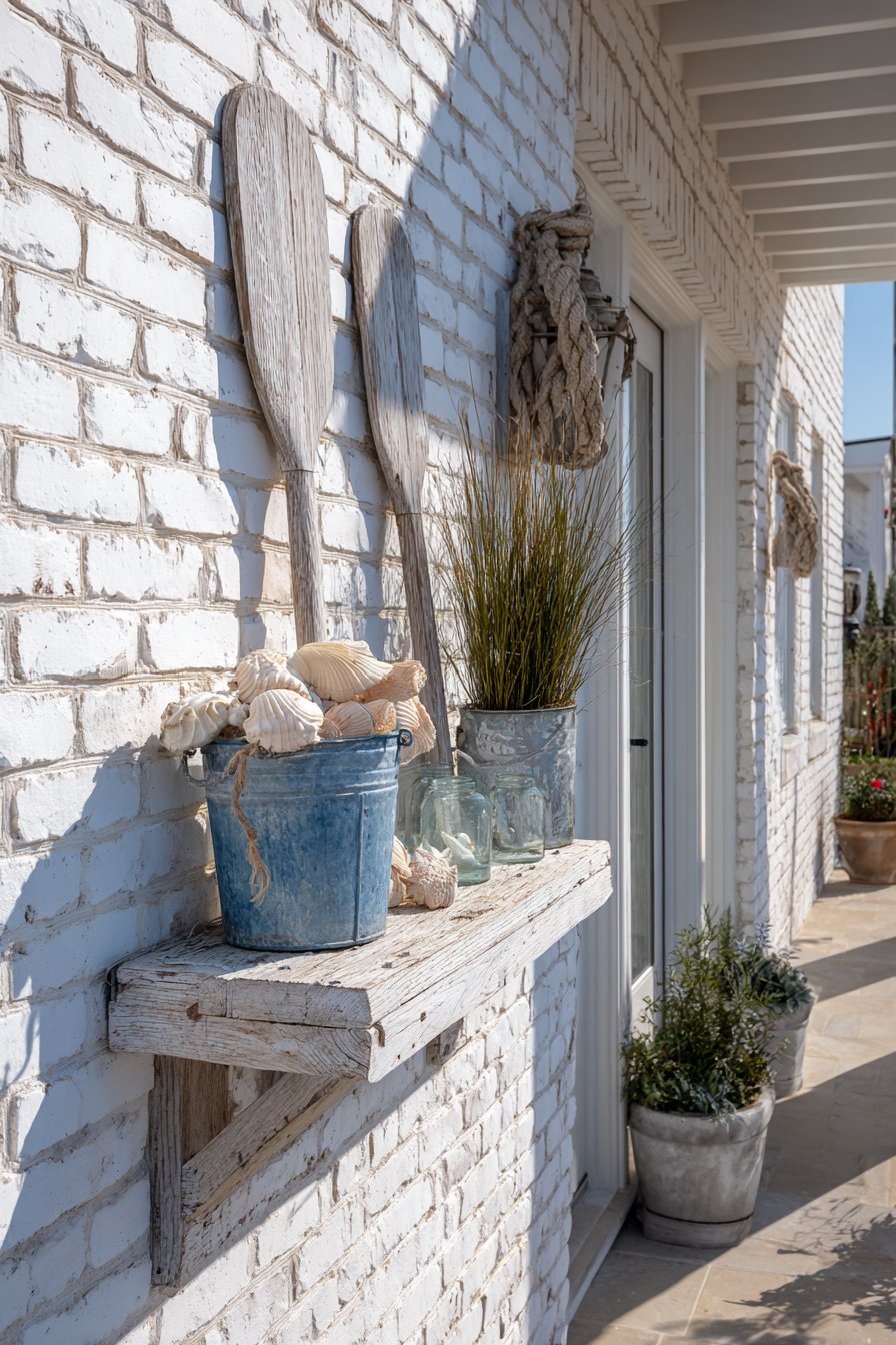 Coastal Whitewashed Brick with Nautical Accents