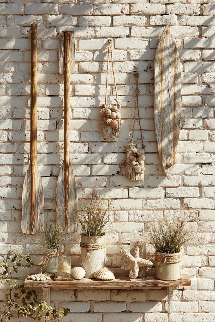 Coastal Whitewashed Brick with Nautical Accents