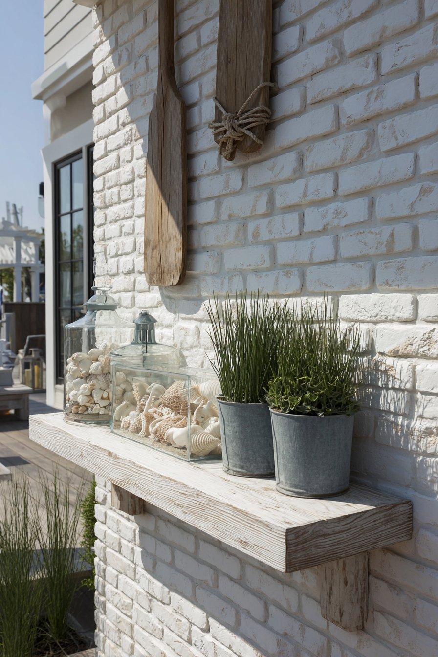 Coastal Whitewashed Brick with Nautical Accents