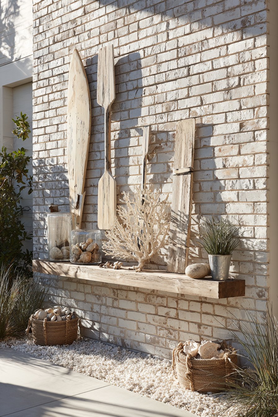 Coastal Whitewashed Brick with Nautical Accents