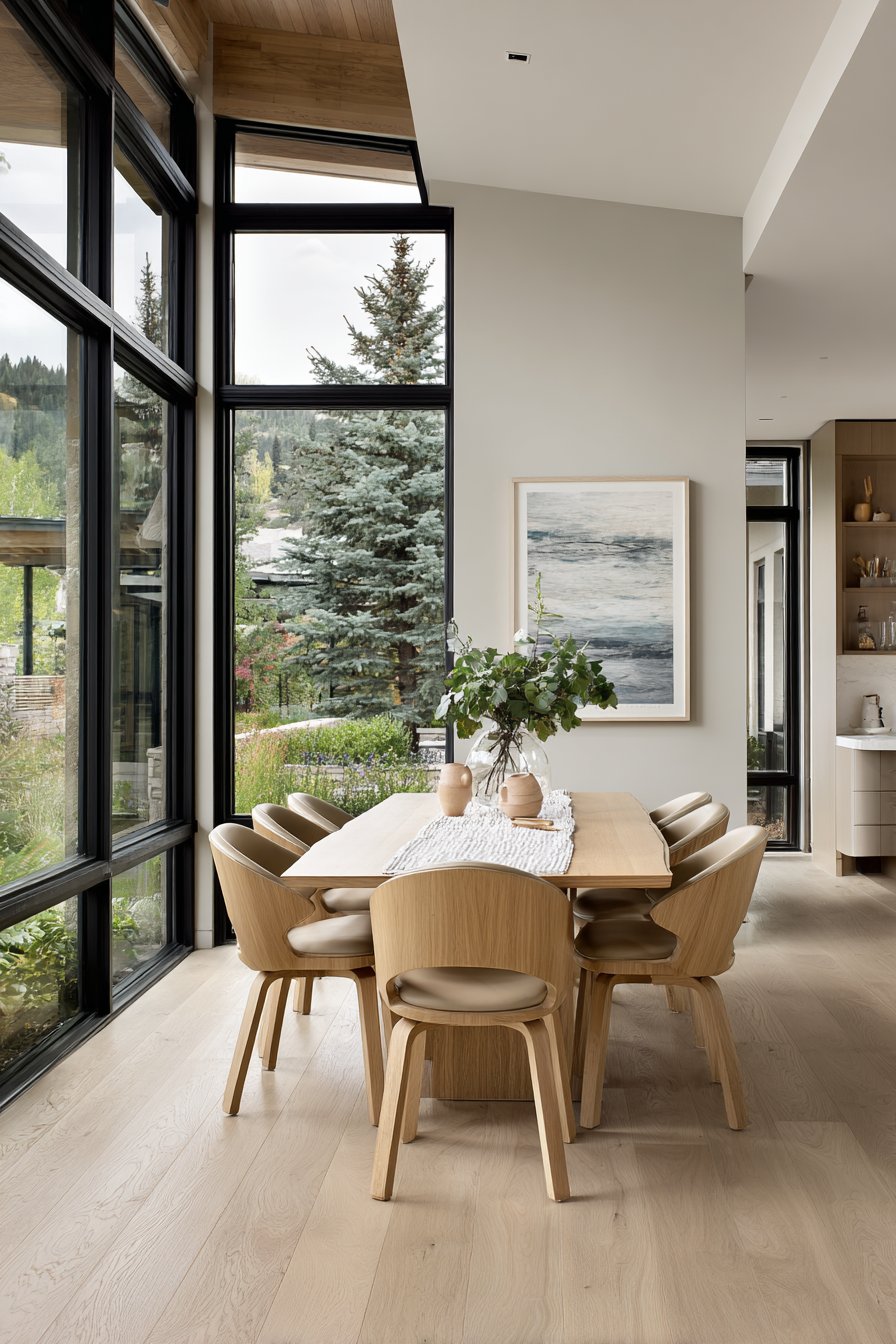 Ash Wood Extension Table Sophistication