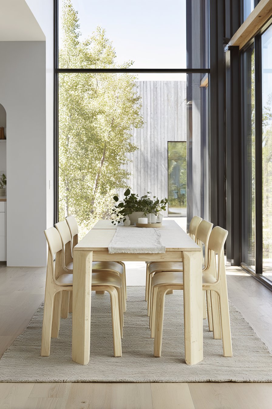 Ash Wood Extension Table Sophistication