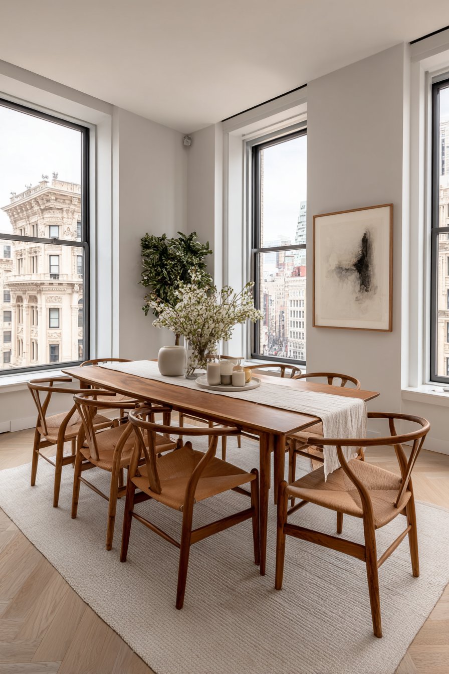 Ash Wood Extension Table Sophistication