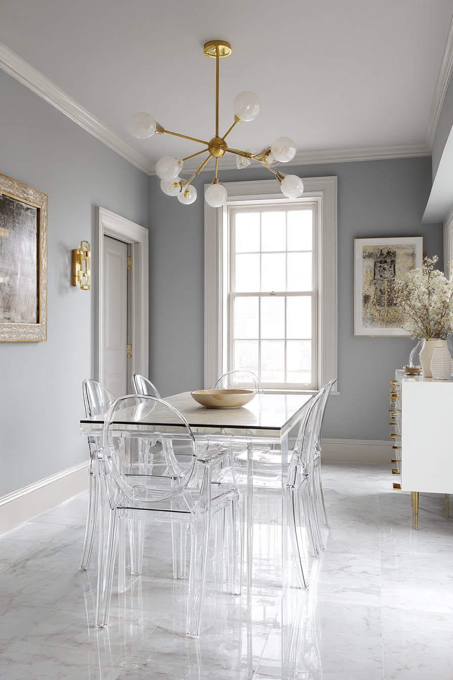 Sleek Extendable Table in High-Gloss White