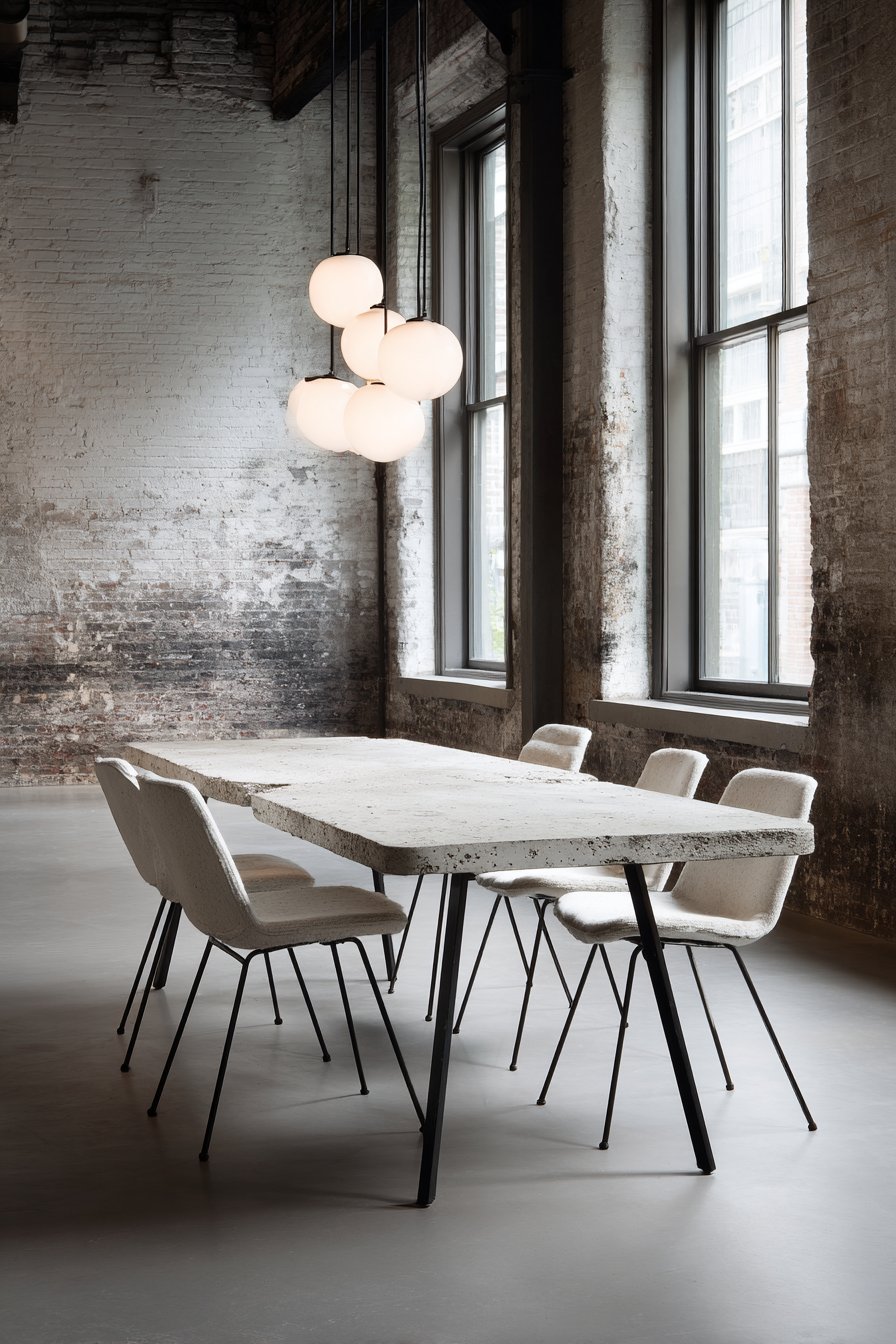 Modern Industrial White Concrete