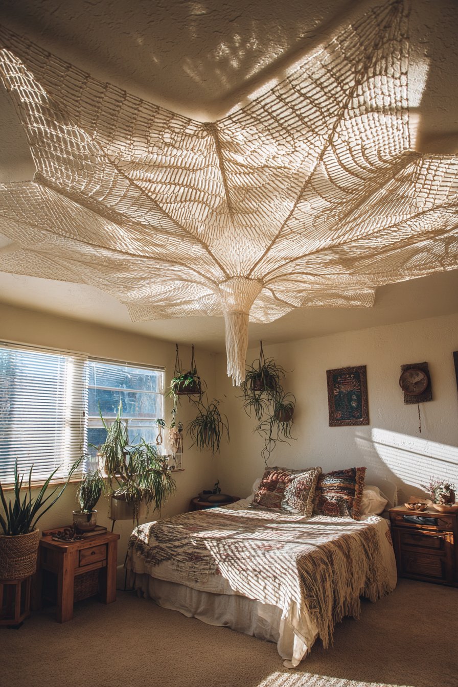 Bohemian Macramé Canopy Art