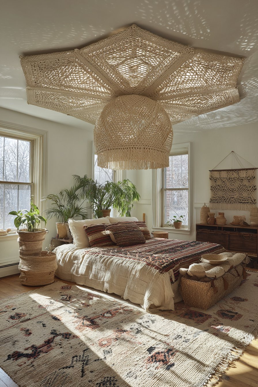 Bohemian Macramé Canopy Art