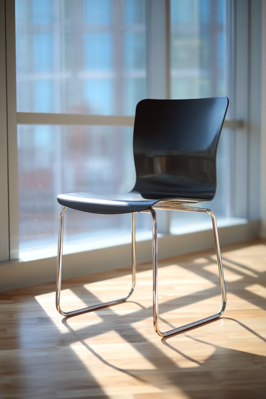 Contemporary Cantilever Chrome and Polymer Shell