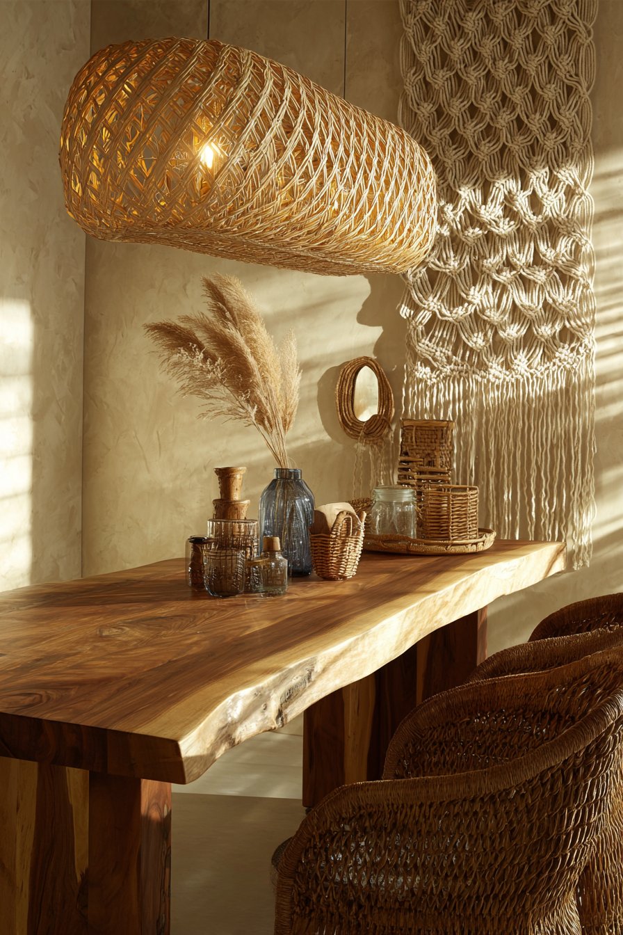  Bohemian Layered Textile Wall Art