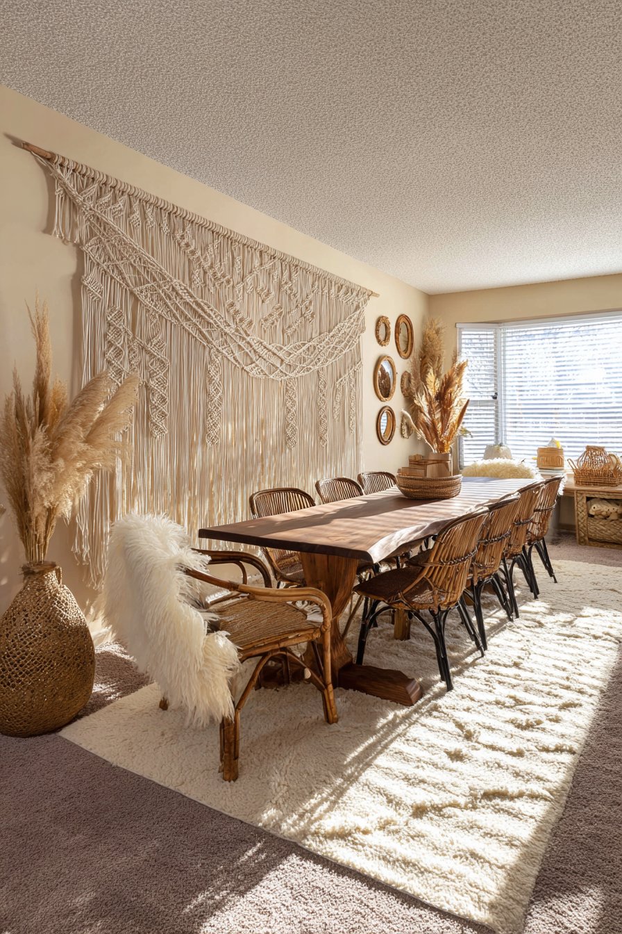  Bohemian Layered Textile Wall Art