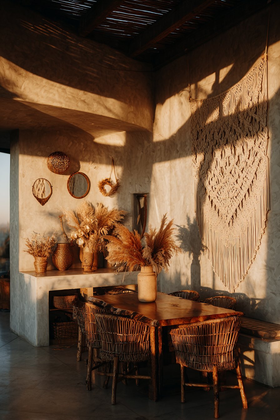  Bohemian Layered Textile Wall Art