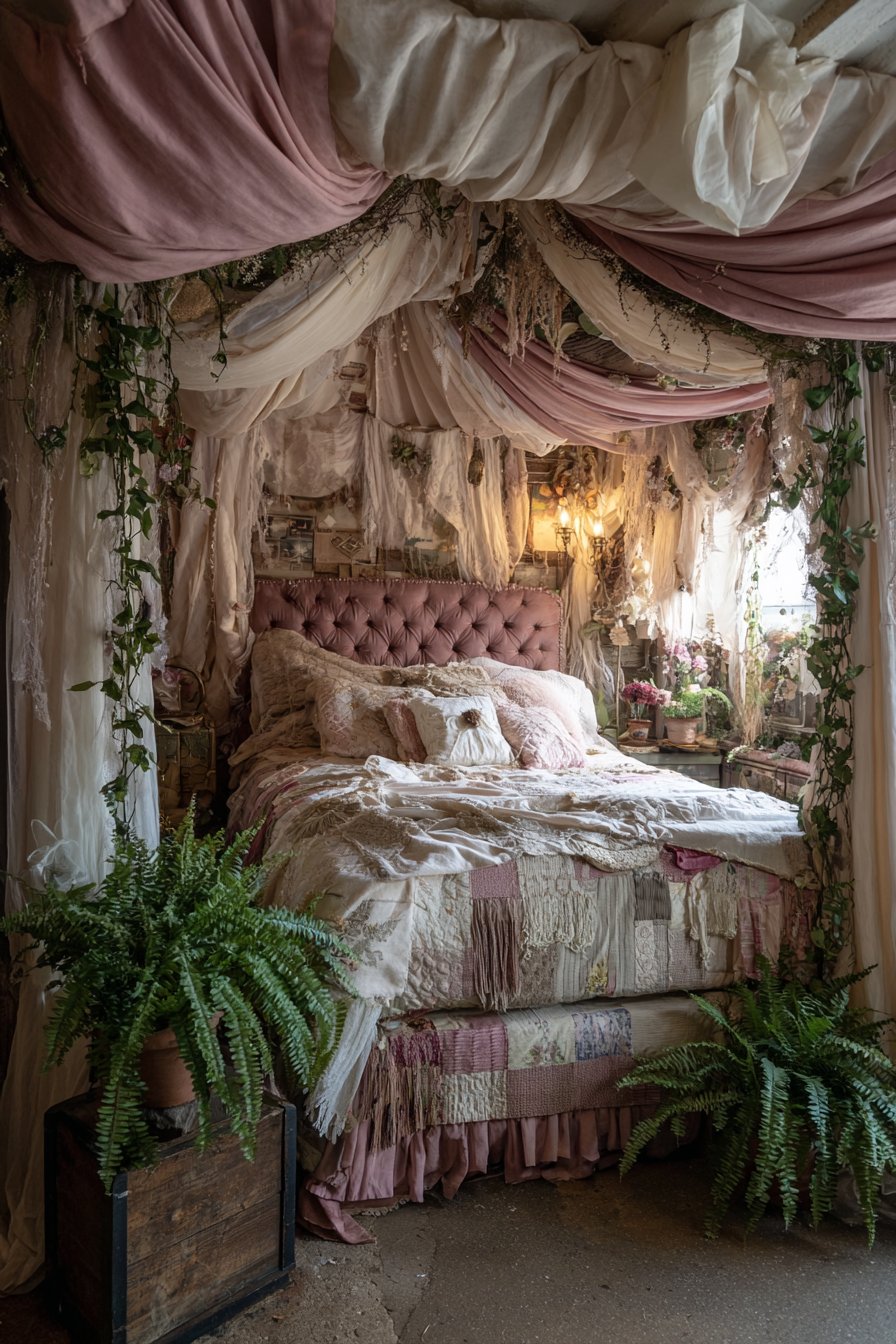 Romantic Fabric Wall Treatments