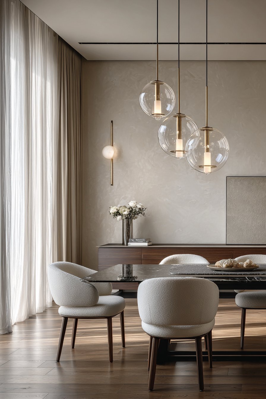 Minimalist Marble and Steel Restraint