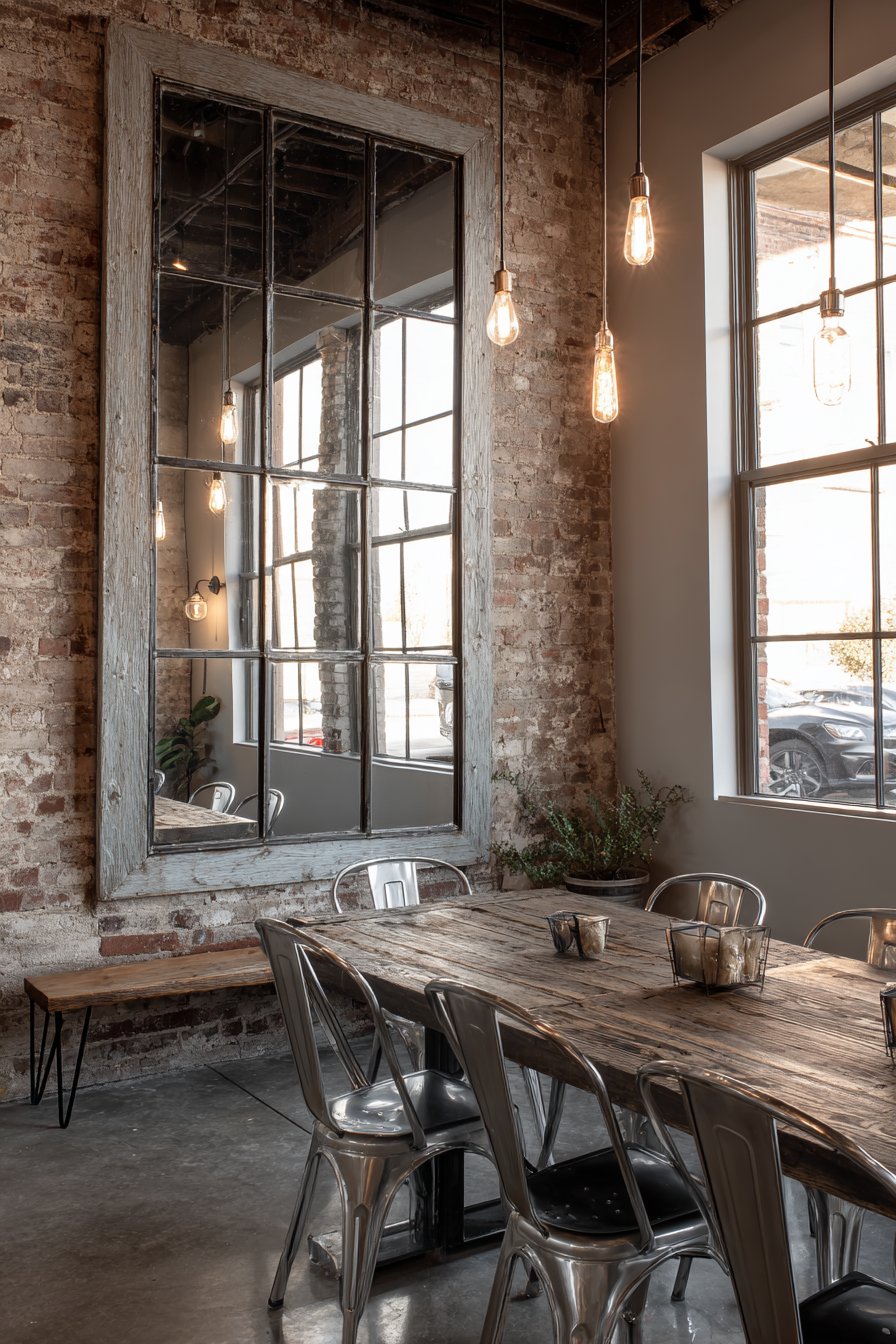 Industrial Salvaged Window Frame