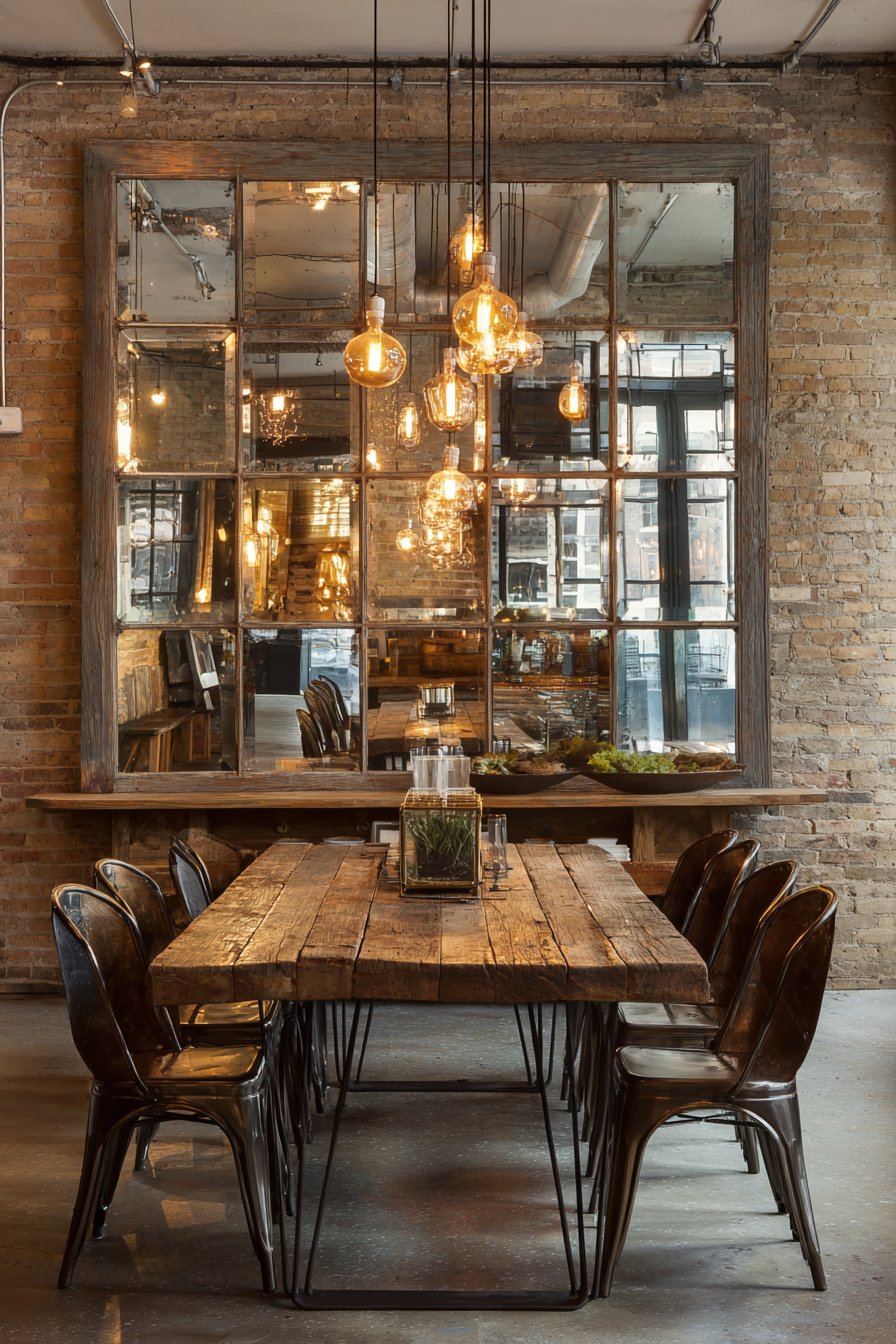 Industrial Salvaged Window Frame