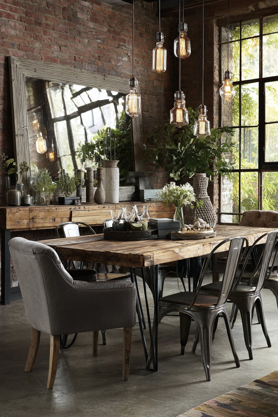 Industrial Salvaged Window Frame