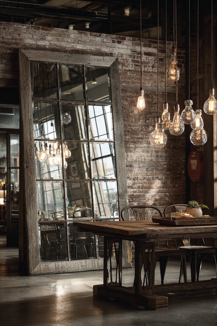 Industrial Salvaged Window Frame