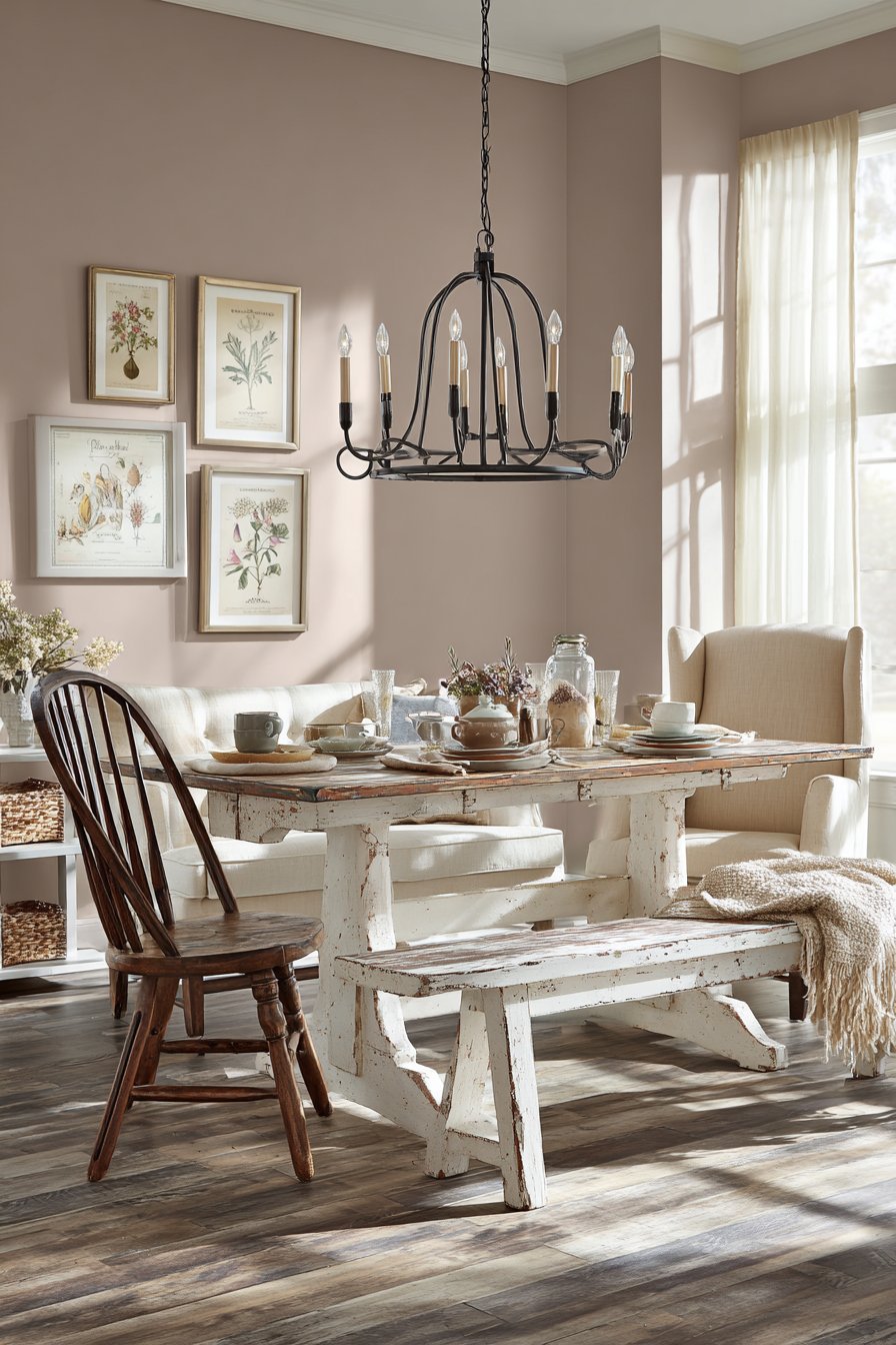 Rustic Farmhouse Charm with Eclectic Seating