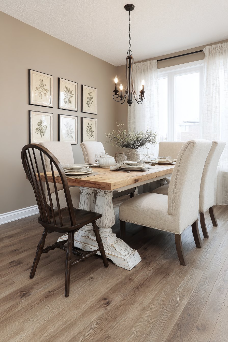 Rustic Farmhouse Charm with Eclectic Seating