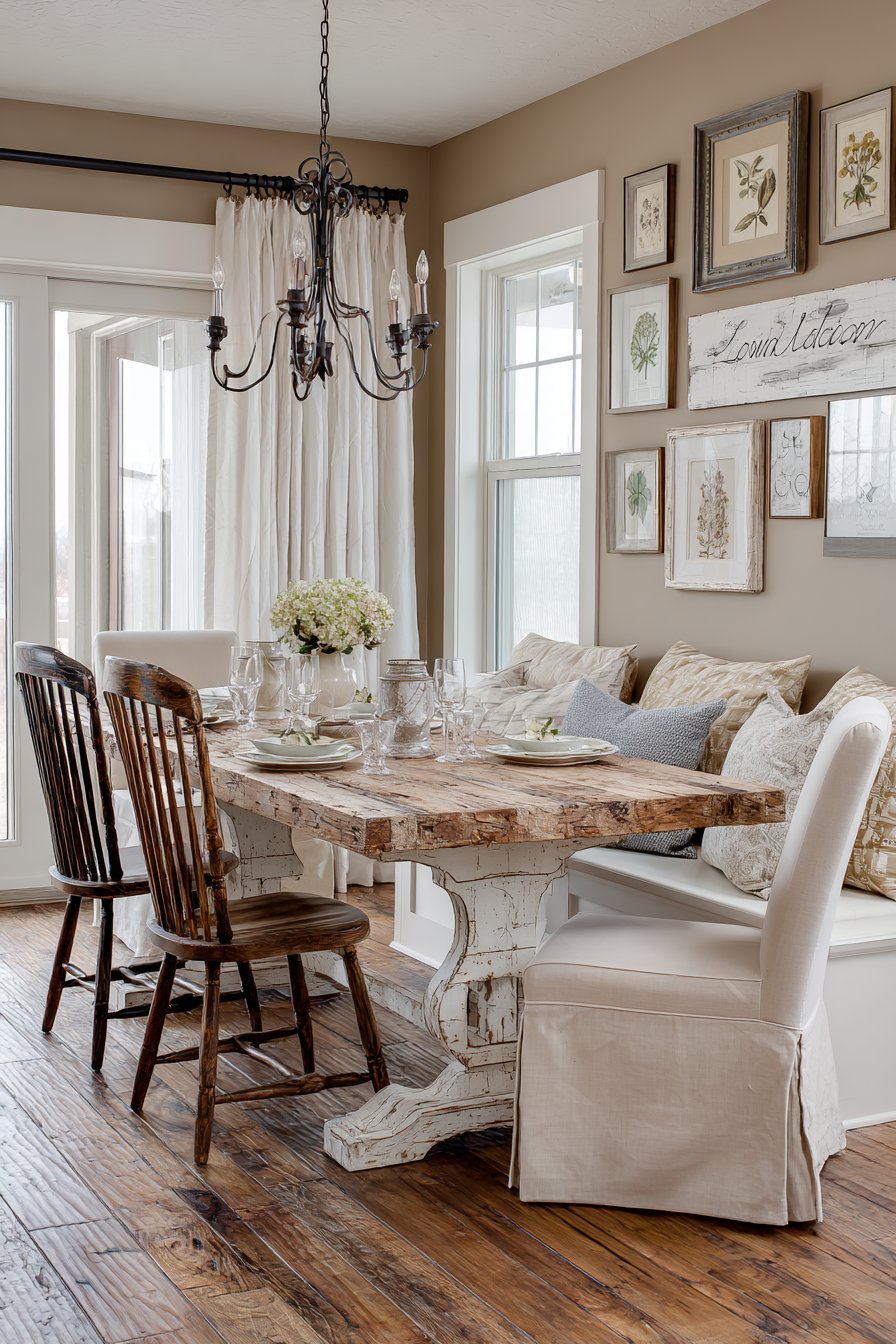 Rustic Farmhouse Charm with Eclectic Seating