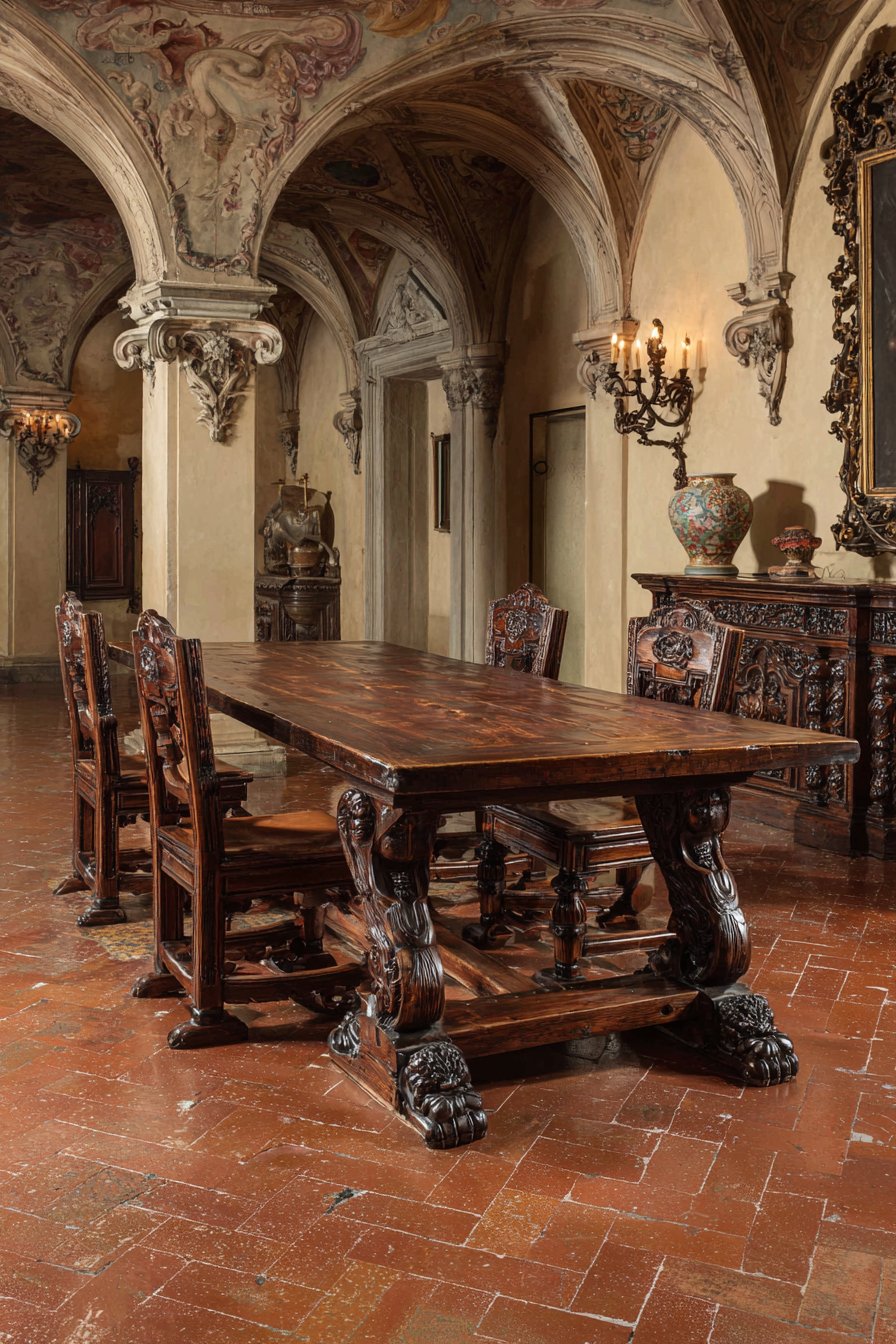 Italian Renaissance Walnut Grandeur