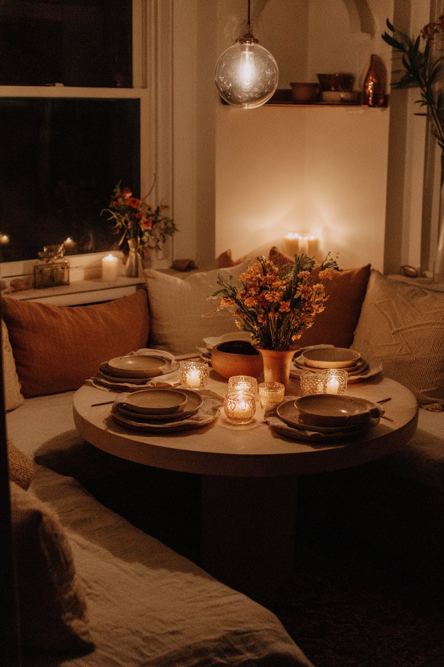 Intimate Breakfast Nook Gathering