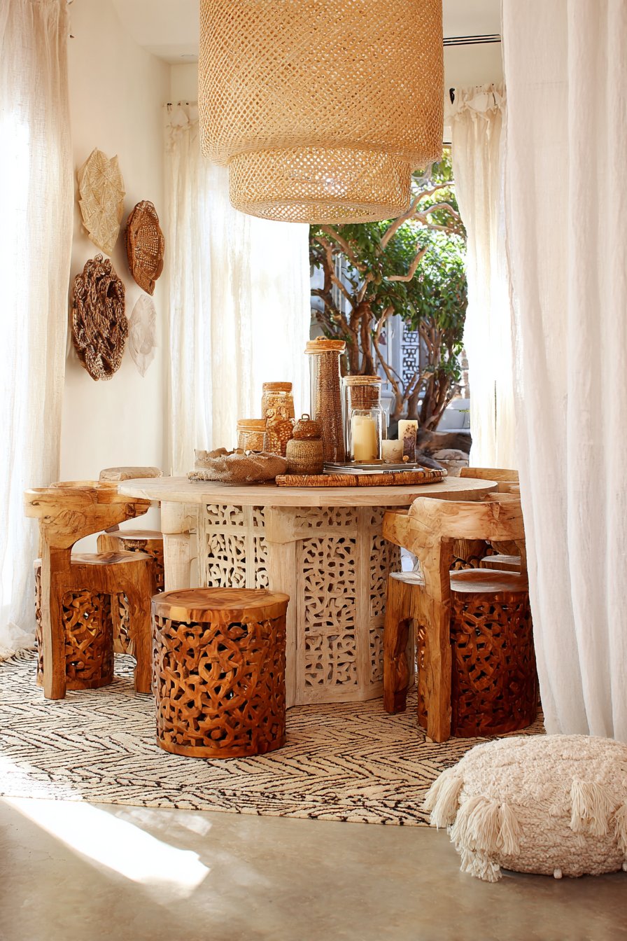 Bohemian Carved Wood Artistry