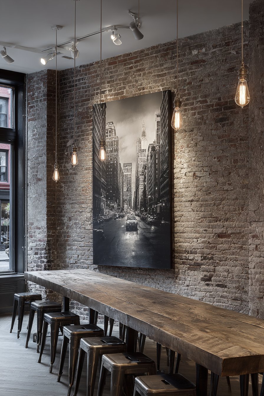 Industrial Exposed Brick Minimalism