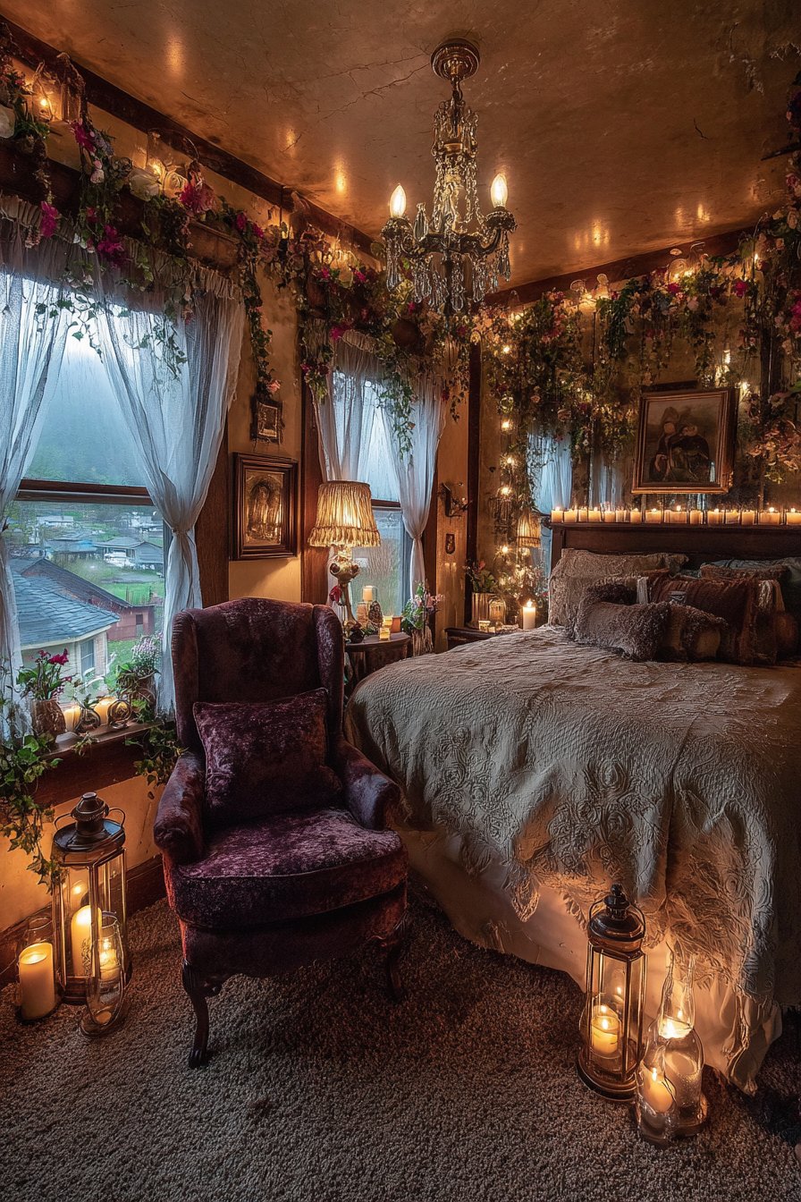 Layered Vintage Lighting Scheme